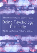 Doing psychology critically : making a difference in diverse settings /