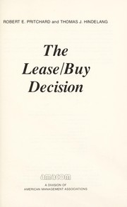 The lease/buy decision /