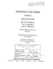 Integrals and series /