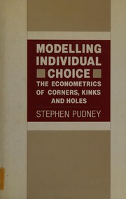 Modelling individual choice : the econometrics of corners, kinks, and holes /