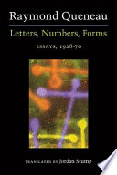 Letters, numbers, forms : essays, 1928-70 /