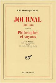 Journal 1939-1940 ; suivi de, Philosophes et voyous /