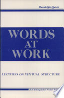 Words at work : lectures on textual structure /