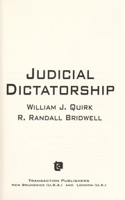 Judicial dictatorship /