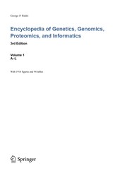 Encyclopedia of genetics, genomics, proteomics, and informatics /