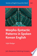 Morpho-syntactic patterns in spoken Korean English /