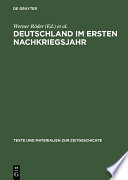 Deutschland im ersten Nachkriegsjahr : Berichte von Mitgliedern des Internationalen Sozialistischen Kampfbundes (ISK) aus dem besetzten Deutschland 1945/46.