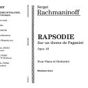 Rapsodie sur un thème de Paganini, opus 43 : pour piano et orchestre /