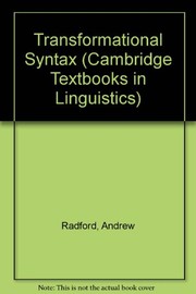 Transformational syntax : a student's guide to Chomsky's extended standard theory /