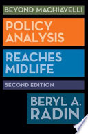 Beyond Machiavelli : policy analysis reaches midlife /
