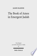 The Book of Amos in emergent Judah /