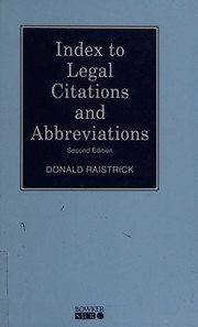 Index to legal citations and abbreviations /