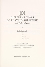 101 different ways of playing solitaire, and other poems.