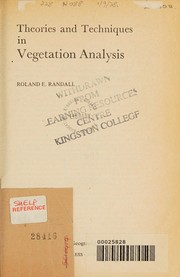 Theories and techniques in vegetation analysis /