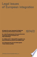 Legal issues of European integration : law review of the Europa Instituut, University of Amsterdam.