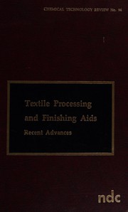 Textile processing and finishing aids : recent advances /