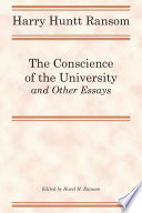 The conscience of the university, and other essays /