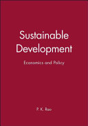 Sustainable development : economics and policy /