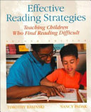 Effective reading strategies : teaching children who find reading difficult /