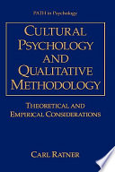 Cultural psychology and qualitative methodology : theoretical and empirical considerations /