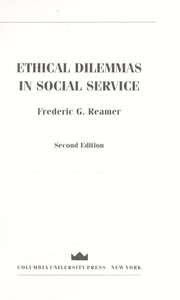 Ethical dilemmas in social service /