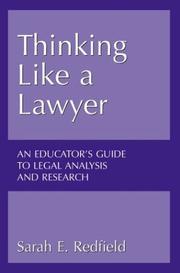 Thinking like a lawyer : an educator's guide to legal analysis and research /