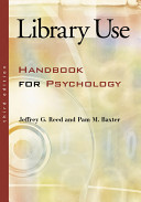 Library use : handbook for psychology /