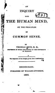 An inquiry into the human mind /