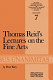 Thomas Reid's Lectures on the fine arts /