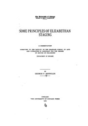 Some principles of Elizabethan staging /