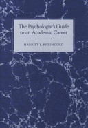 The psychologist's guide to an academic career /