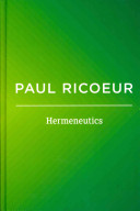 Hermeneutics : writings and lectures.