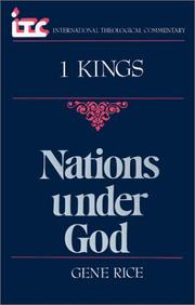Nations under God : a commentary on the book of 1 Kings /