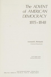 The advent of American democracy, 1815-1848 /