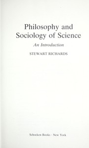 Philosophy and sociology of science : an introduction /