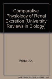 Comparative physiology of renal excretion /