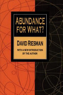 Abundance for what? /