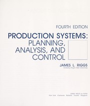 Production systems : planning, analysis, and control /