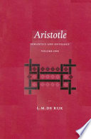 Aristotle : semantics and ontology /