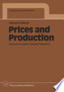 Prices and production : elements of a system-theoretic perspective /