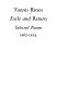 Exile and return : selected poems, 1967-1974 /