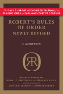 Robert's rules of order newly revised /