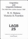 Linguistics and linguistic evidence : the LAGB silver jubilee lectures, 1984 /