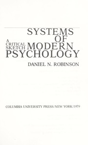 Systems of modern psychology : a critical sketch /