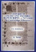 Catalogue of dated and datable manuscripts c.737-1600 in Cambridge libraries /