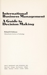 International business management : a guide to decision making /