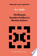 The Riemann boundary problem on Riemann surfaces /