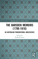 The Barsden memoirs (1799-1816) : an Australian transnational adolescence /