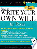 Write your own Texas will /