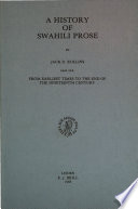 A history of Swahili prose /